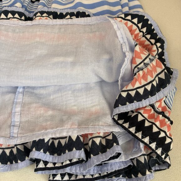 THML Santo Dress Womens Small Blue Tiered Spaghetti Straps Coastal Peasant Boho - Picture 9 of 11